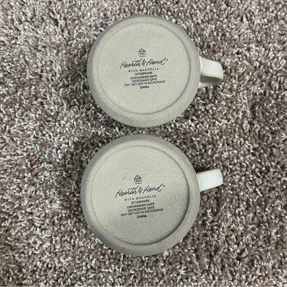 Hearth & Hand Magnolia Gray Speckled Orange Stripe Stoneware Coffee Tea Mug Cup - Picture 3 of 4